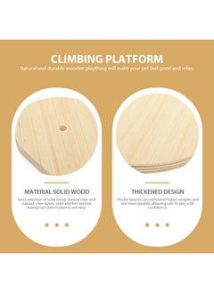 POPETPOP POPETPOP Wall Cat Climbing Shelf Wood Cat Perch Jumping Board Replacement Wall Mounted Ladder for Sleeping Scracthing and Excercising Style 1  - Image 4