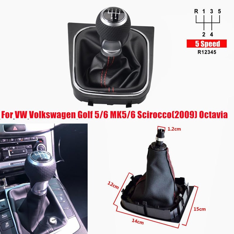 طقم مقبض ناقل الحركة 5 سرعات مع غطاء لسيارات فولكس فاجن جولف جيتا MK5 MK6 سيروكو أوكتافيا - Image 4