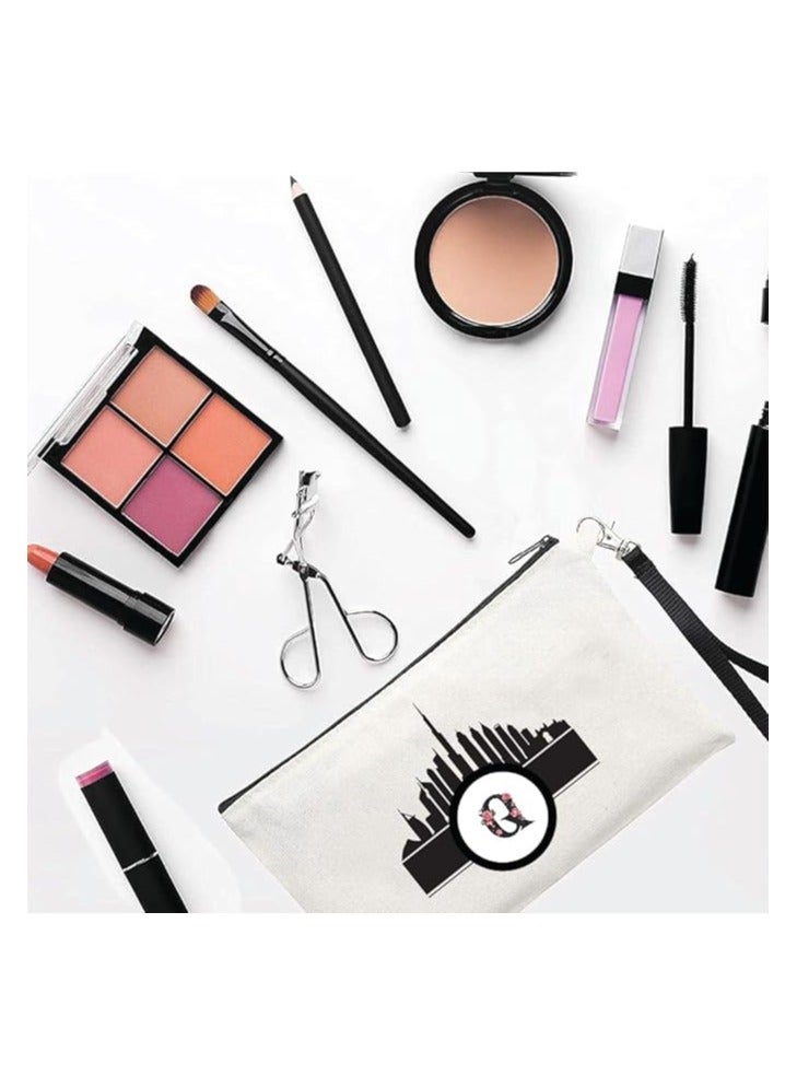 أفق دبي مع حقيبة مستحضرات التجميل الأولية ذات الحروف الأولى - حقيبة مكياج ذات الحروف الأولى - حقيبة مكياج أفق دبي - حقيبة مستحضرات التجميل للمسافرين - Image 2