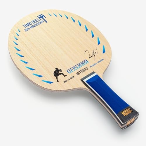 Butterfly, Timo BOLL 30TH Anniversary Edition FL 5 Ply Wood + 2 Super Arylate- Carbon, Table Tennis, Table Tennis Ply, Brown - Image 1