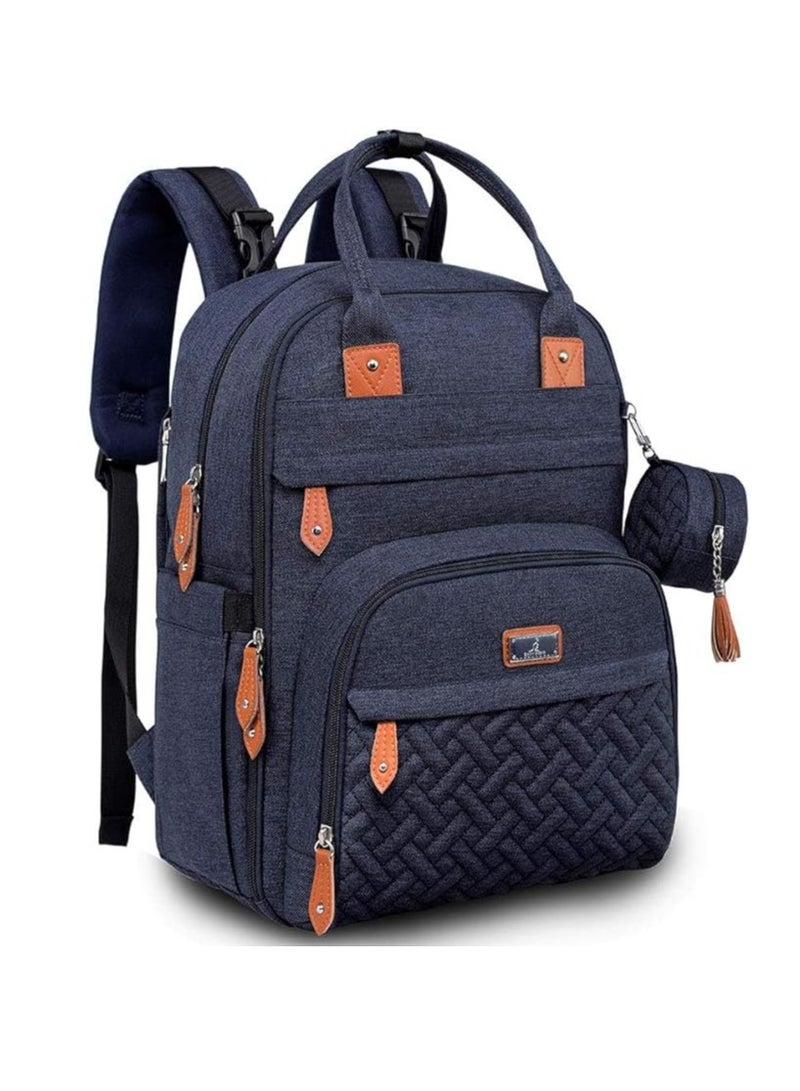 BabbleRoo Baby Diaper Backpack with Changing Mat - Large Capacity Diaper Bag Multifunction Waterproof Travel Bag with Detachable Pacifier Case, Unisex - Image 1