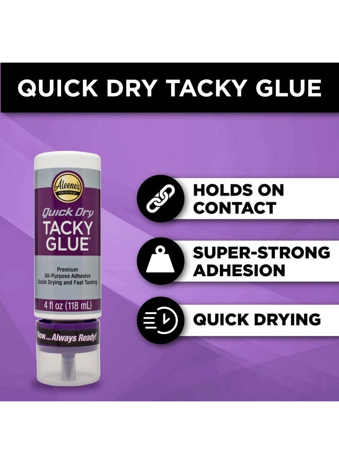 Aleene's 33147 Quick Dry Tacky Always Ready Adhesives 4 Oz.  - Image 2