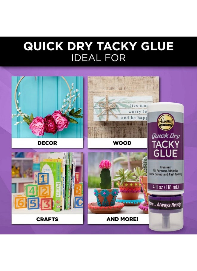 Aleene's 33147 Quick Dry Tacky Always Ready Adhesives 4 Oz.  - Image 4