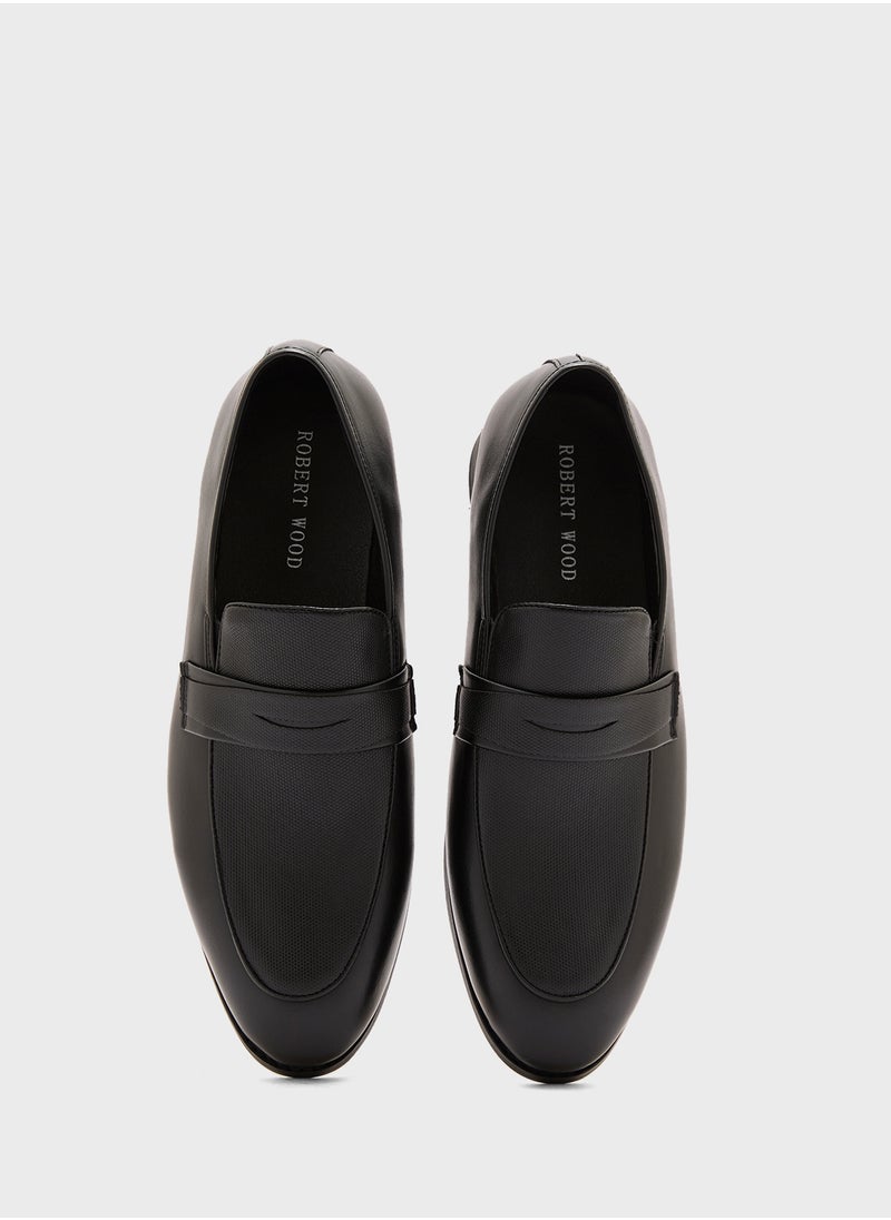 Robert Wood Texture Detail Formal Slip Ons  - Image 4