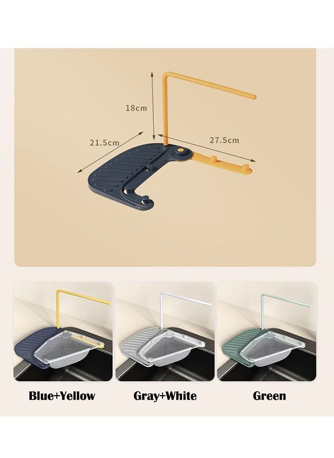 ZCM-HAPPY - Multi-functional Kitchen Triangular Sink Drain Net Rack Shelf Kitchen Garbage Filter Rack With 50 Disposable Mesh Bags - Image 1