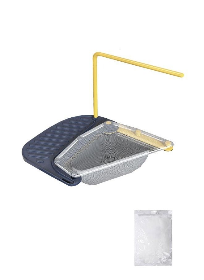 ZCM-HAPPY - Multi-functional Kitchen Triangular Sink Drain Net Rack Shelf Kitchen Garbage Filter Rack With 50 Disposable Mesh Bags - Image 1