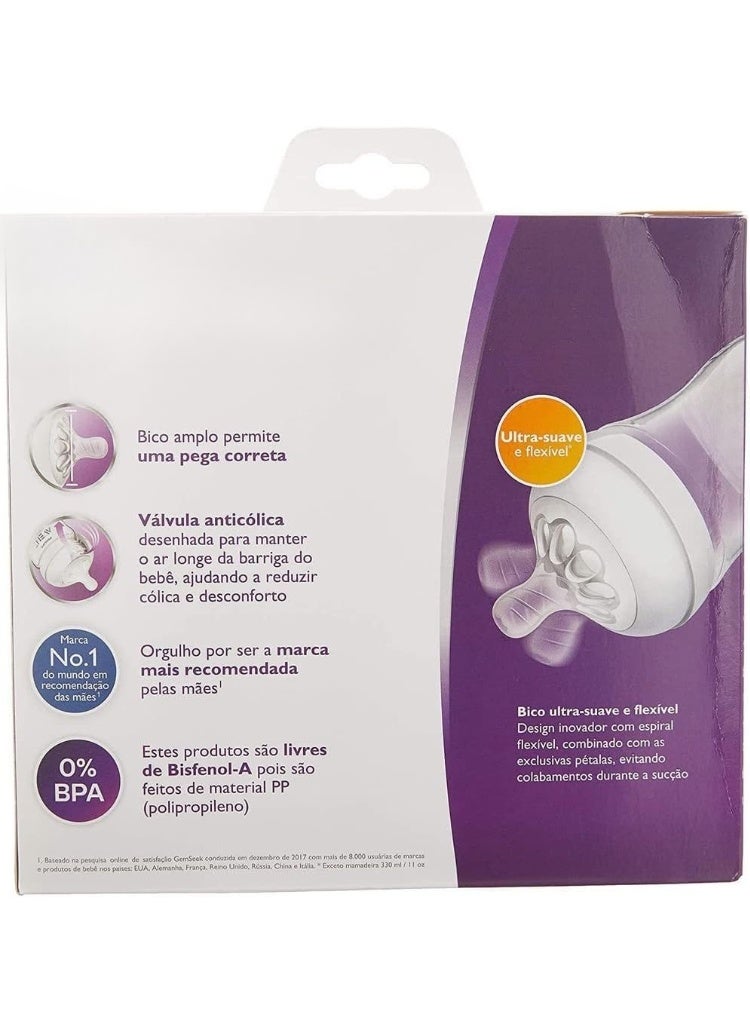 فيليبس طقم زجاجات رضاعة للأطفال 125 و260 مل بتصميم مستوحى من البتلات، يدعم الرضاعة الطبيعية ويوفر تجربة تغذية مريحة يوميًا - Image 3