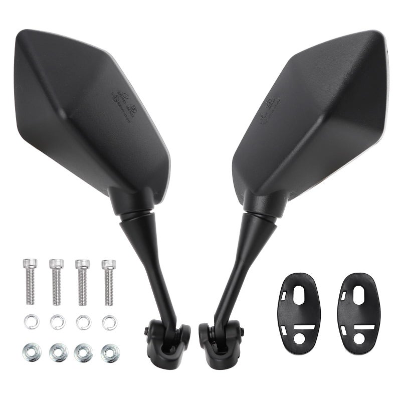 Mokuo Motorcycle Rearview Mirror in HD Glass Material Compatible with Honda CBR600 CBR250 CBR300 CBR500 Ninja 250R Suzuki GSXR 750 - Image 3