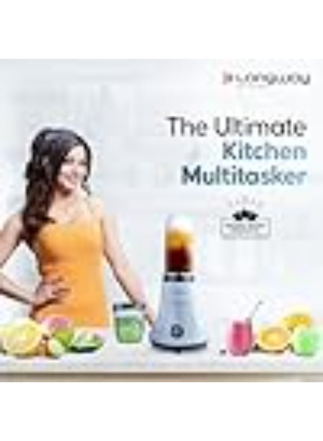 لونج واي Longway Sage 500 Watt Juicer Mixer Grinder with 2 Jars for Grinding, Mixing, Juicing with Powerful Motor & Kwid 1100 Watt Dry Iron| 1 Year Warranty | (Gray & Black, 2 Jars, Combo Offer) - Image 2