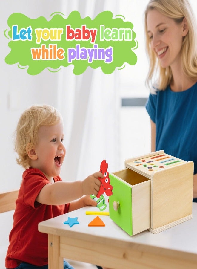 XPIY Montessori Wooden Toddler Toys for 1 Year Old, Fine Motor Skills Toys for 1-3 Year Old, 12-18 Month Baby Educational Color Shape Sorting & Animal Cognition Toy with Drawer, Birthday Gift for Girl Boy - Image 2