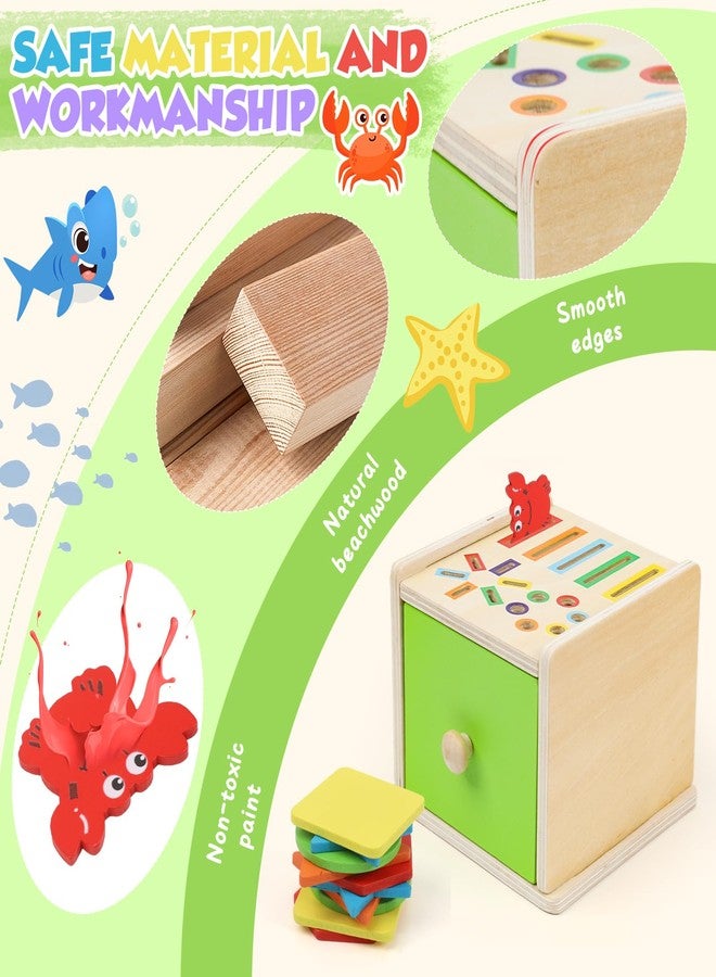 XPIY Montessori Wooden Toddler Toys for 1 Year Old, Fine Motor Skills Toys for 1-3 Year Old, 12-18 Month Baby Educational Color Shape Sorting & Animal Cognition Toy with Drawer, Birthday Gift for Girl Boy - Image 5