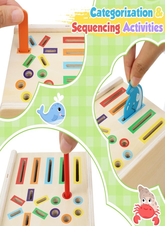 XPIY Montessori Wooden Toddler Toys for 1 Year Old, Fine Motor Skills Toys for 1-3 Year Old, 12-18 Month Baby Educational Color Shape Sorting & Animal Cognition Toy with Drawer, Birthday Gift for Girl Boy - Image 3