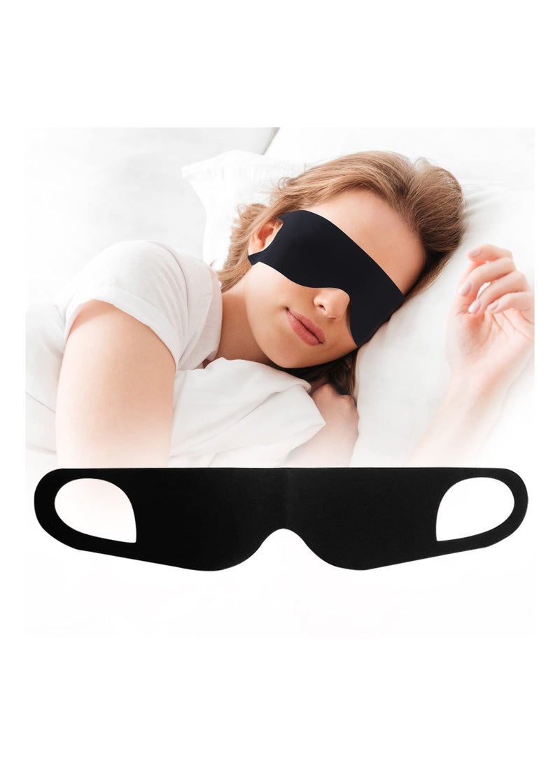 NIBEMINENT Sleep Mask, Zero Pressure Lightweight Breathable Blockout Eye Cotton Adjustable Blinder, with Ear Hanging Elastic Strap for All Positions, Soft and Comfortable - Image 1
