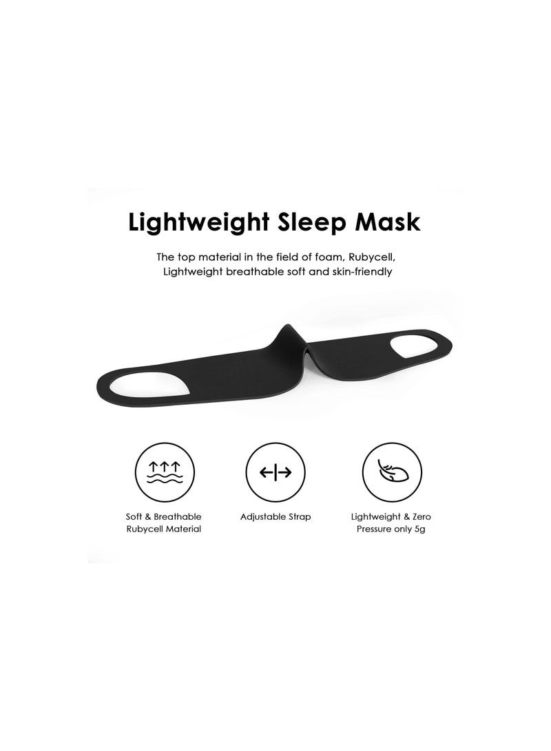 NIBEMINENT Sleep Mask, Zero Pressure Lightweight Breathable Blockout Eye Cotton Adjustable Blinder, with Ear Hanging Elastic Strap for All Positions, Soft and Comfortable - Image 4
