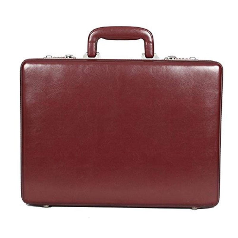 OBANI Maroon Faux Leather Briefcase | Office Travel Suitcase Bag with Adjustable Number Lock & Multiple Pockets - Image 1