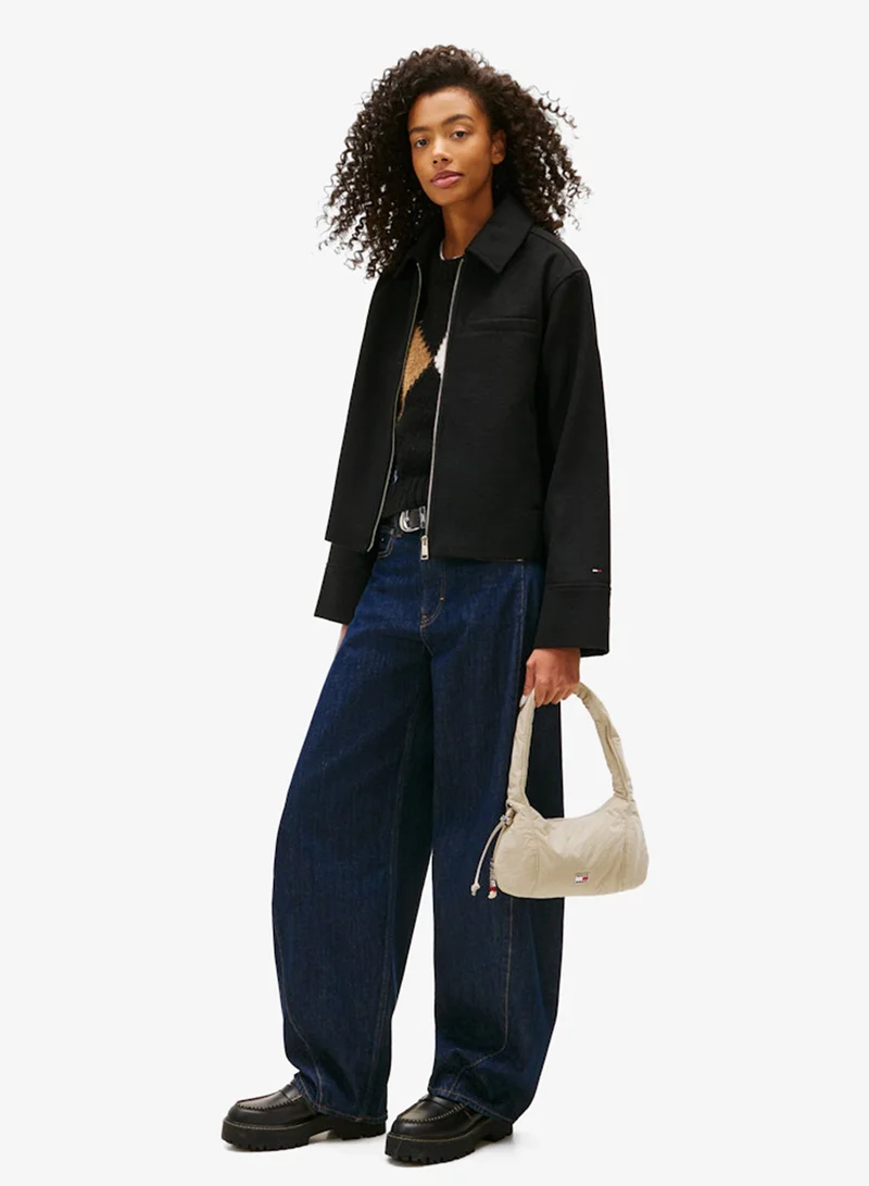 TOMMY JEANS Casual Crinkle Texture Shoulder Bag