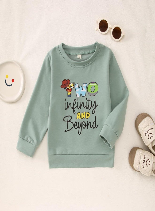 KEKEMI Birthday Boy Sweatshirt 2T Boys Cartoon Graphic Birthday Outfit Two Years Old Boy Long Sleeve Shirt Bday Party Clothes(Green,2T) - Image 5
