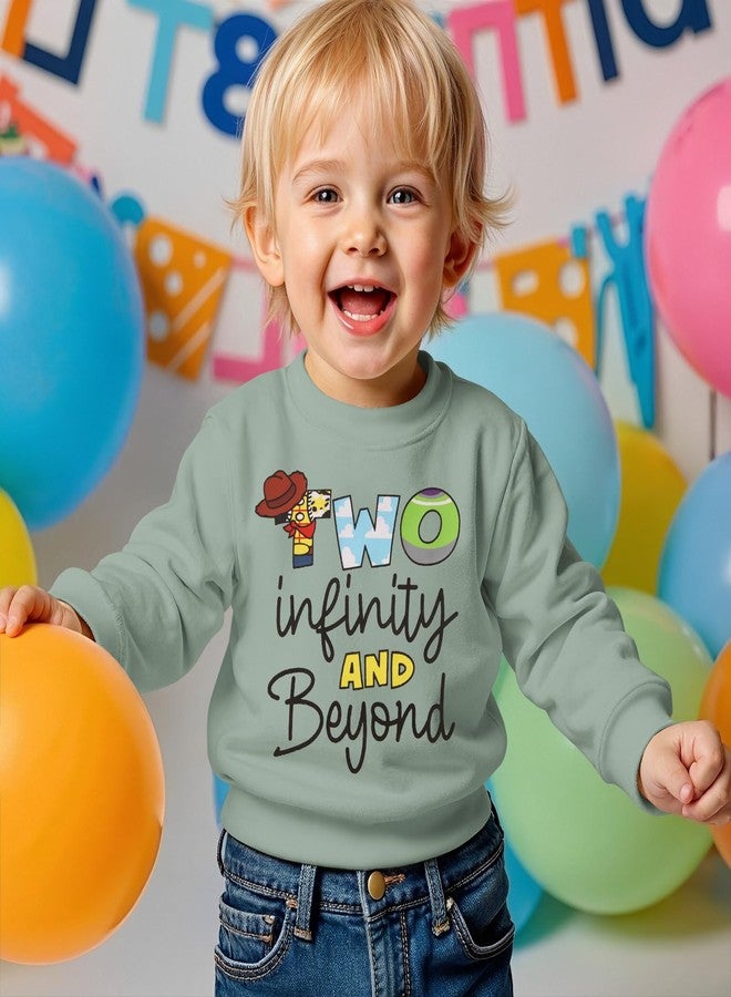 KEKEMI Birthday Boy Sweatshirt 2T Boys Cartoon Graphic Birthday Outfit Two Years Old Boy Long Sleeve Shirt Bday Party Clothes(Green,2T) - Image 4