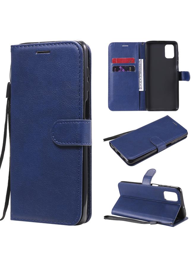 اس-توب جراب لهاتف Samsung Galaxy M51، جراب جلدي واقي قابل للطي أفقيًا بلون سادة مع حامل وفتحات للبطاقات ومحفظة وإطار صورة وحبل - Image 1