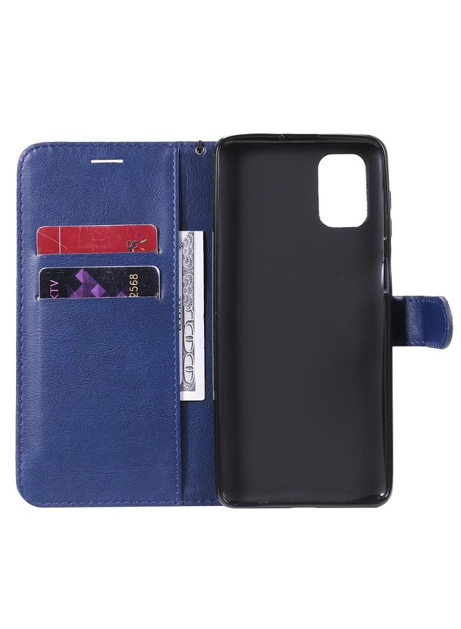 اس-توب جراب لهاتف Samsung Galaxy M51، جراب جلدي واقي قابل للطي أفقيًا بلون سادة مع حامل وفتحات للبطاقات ومحفظة وإطار صورة وحبل - Image 4