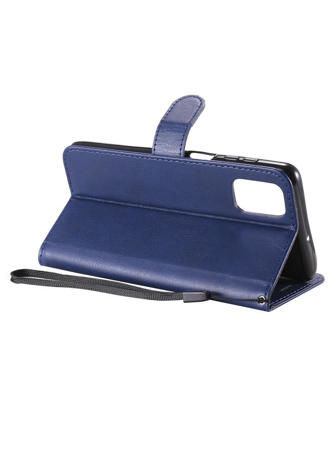 اس-توب جراب لهاتف Samsung Galaxy M51، جراب جلدي واقي قابل للطي أفقيًا بلون سادة مع حامل وفتحات للبطاقات ومحفظة وإطار صورة وحبل - Image 5