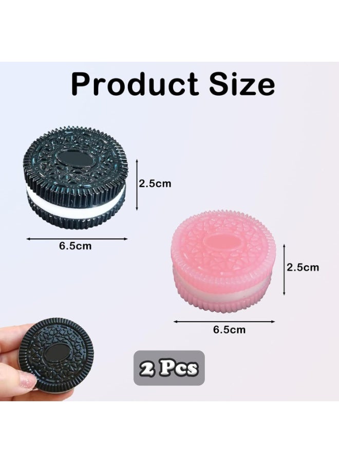 Squishy Biscuit Stress Relief Toy Fun Fidget Sensory Toy Cute Squishy Squeeze Toy Pinch Decompression Toy for Anxiety Relaxation for Adults Kids Ideal for Stress Relief Perfect Desk Accessory - 2pcs - Image 2
