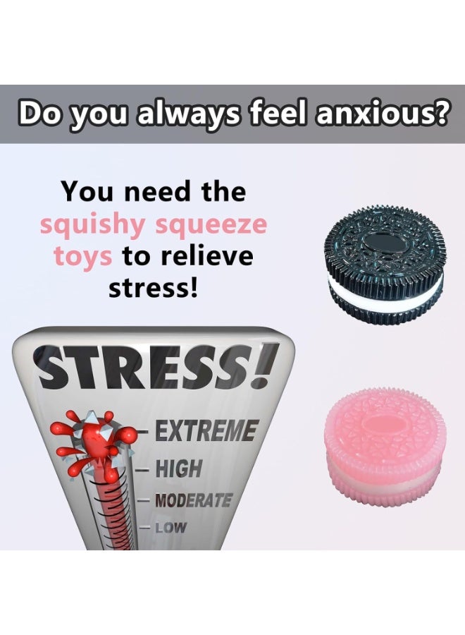 Squishy Biscuit Stress Relief Toy Fun Fidget Sensory Toy Cute Squishy Squeeze Toy Pinch Decompression Toy for Anxiety Relaxation for Adults Kids Ideal for Stress Relief Perfect Desk Accessory - 2pcs - Image 4