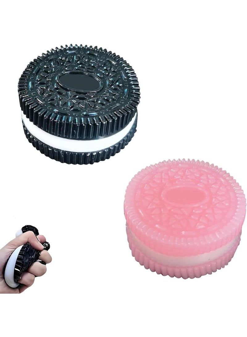 Squishy Biscuit Stress Relief Toy Fun Fidget Sensory Toy Cute Squishy Squeeze Toy Pinch Decompression Toy for Anxiety Relaxation for Adults Kids Ideal for Stress Relief Perfect Desk Accessory - 2pcs - Image 1