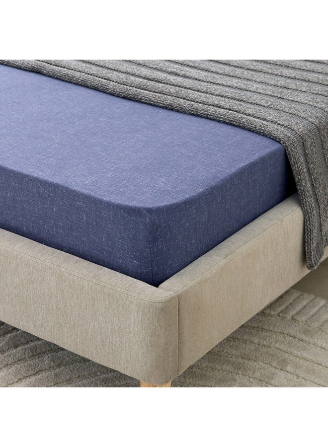 Home Box Lavish Triblend Melange Aouli Printed Cotton Twin Fitted Sheet 120 x 200 x 33 cm  - Image 2
