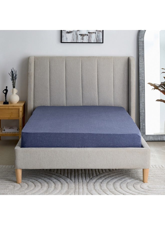 Home Box Lavish Triblend Melange Aouli Printed Cotton Twin Fitted Sheet 120 x 200 x 33 cm  - Image 3