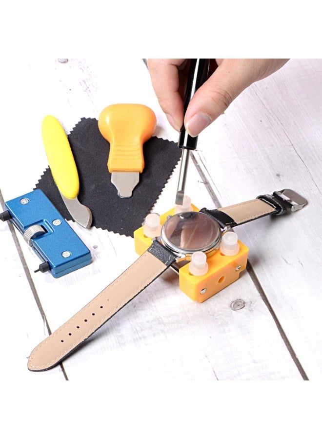 SYOSI Watch Back Cover Removal Tool, 5mm Width Pry Bar with ABS Handle, Battery Removal and Watch Repair Tool for Watchmakers, Watches Maintenance, Replacing Watches Batteries (Black, 2 Pcs) - Image 2