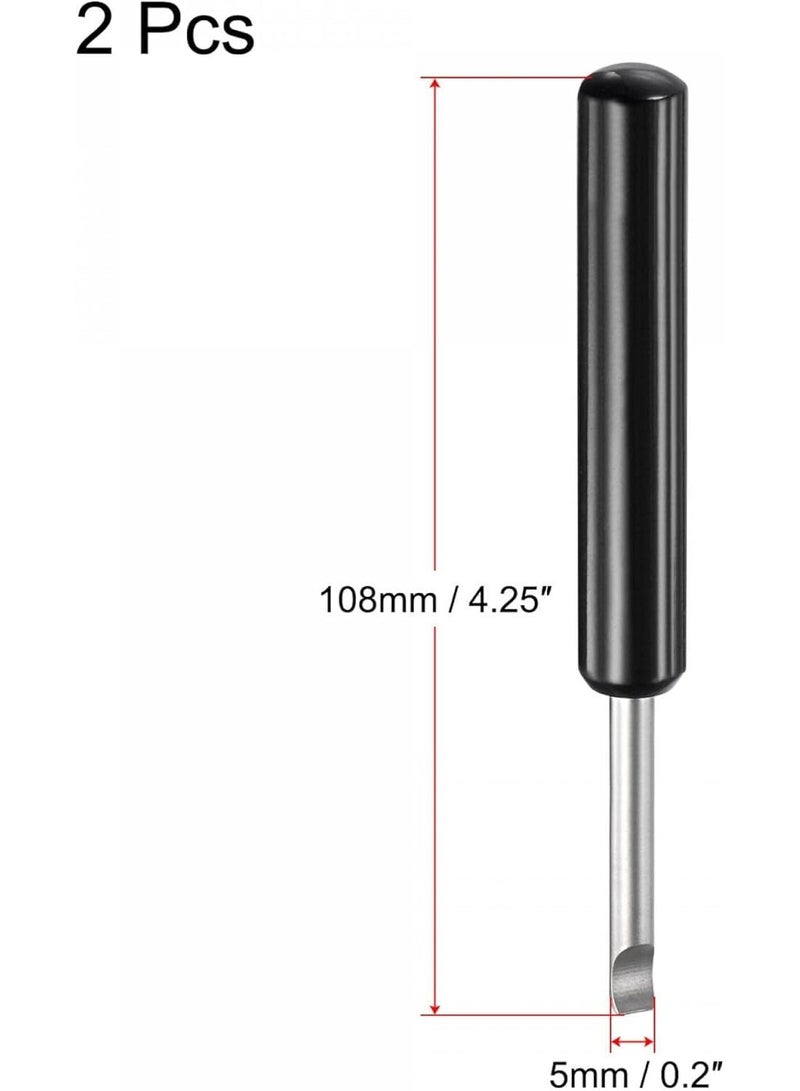 SYOSI Watch Back Cover Removal Tool, 5mm Width Pry Bar with ABS Handle, Battery Removal and Watch Repair Tool for Watchmakers, Watches Maintenance, Replacing Watches Batteries (Black, 2 Pcs) - Image 5