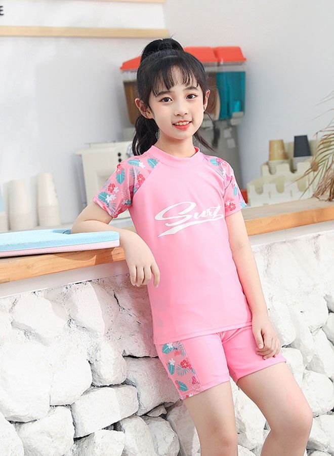 3-Piece Girls Swimsuit Swimsuit Set Pink - Image 5