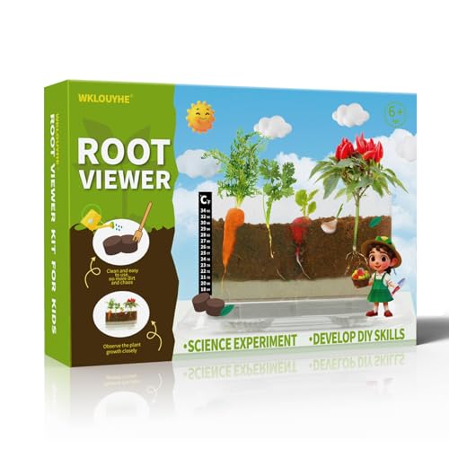 WKLOUYHE Root Viewer Kit for Kids STEM Science Toy Craft Growing Kits for Ages 6 7 8 9 10 Birthday Easter Gifts for Boys GirlsKids Gardening Set DIY Toy - Image 1