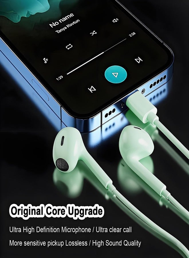 CASE LOGIC 2 Packs USB C Headphones for iPhone 16/15 Phone Earbuds with Microphone & Volume Control HiFi Stereo Type C Earphones for Galaxy S23/S22/S21/S20/Ultra Note 10/20, for Pixel 7/6/6a/5/4,for OnePlus 9 8 - Image 4