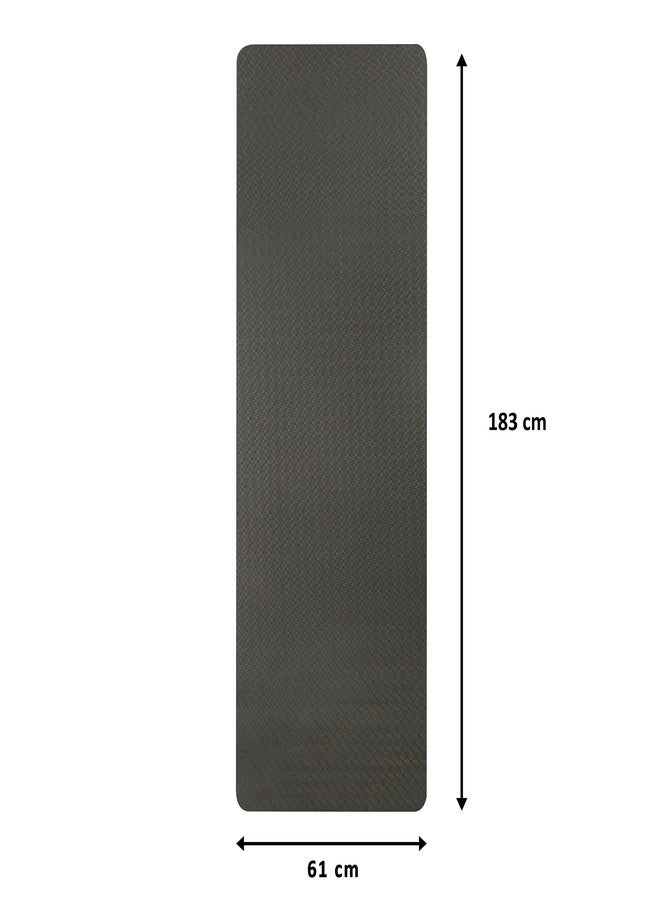 Tarkan Non Slip Yoga Mat, 8mm Extra Thick Eco Friendly TPE Exercise Mats with Carrying Bag (Black & Green, Unisex) - Image 5