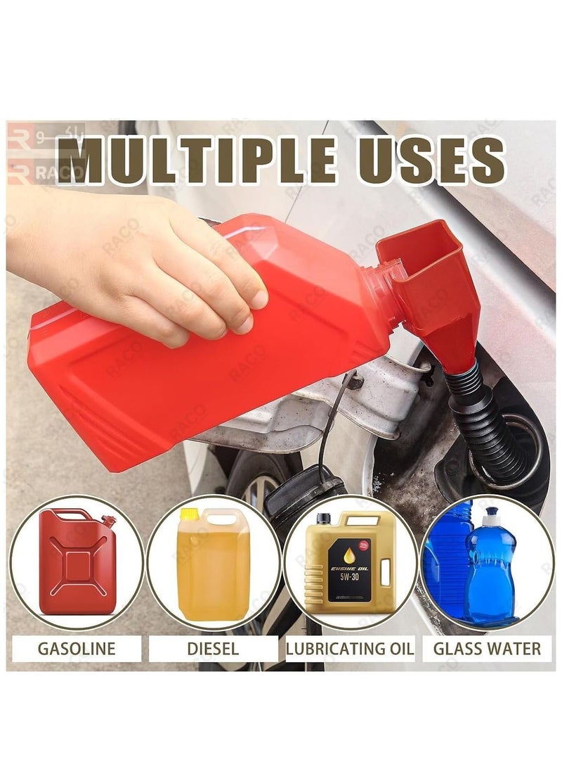 RACO RACO Plastic Flexible Funnel with Hose and Handle Wide Mouth Automotive Oil Funnel Fuel Funnel Multi Color - Image 3