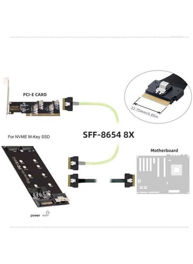 Oh Color Half Height PCIe X16 SFF8654 4i 8i Host Bus Adapter Card Converter PC Component - Image 5