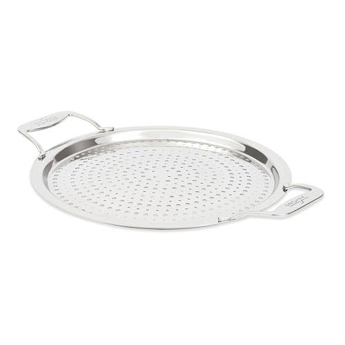 All-Clad Accessory, Stainless Steel Strain & Splatter Guard, 10.5-Inch, Easy, Mess-Free Straining, Multifunctional Design, Pots and Pans, Cookware, Kitchen Gadgets, Cooking Tools, Silver - Image 1