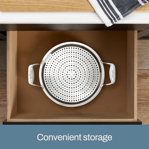 All-Clad Accessory, Stainless Steel Strain & Splatter Guard, 10.5-Inch, Easy, Mess-Free Straining, Multifunctional Design, Pots and Pans, Cookware, Kitchen Gadgets, Cooking Tools, Silver - Image 5
