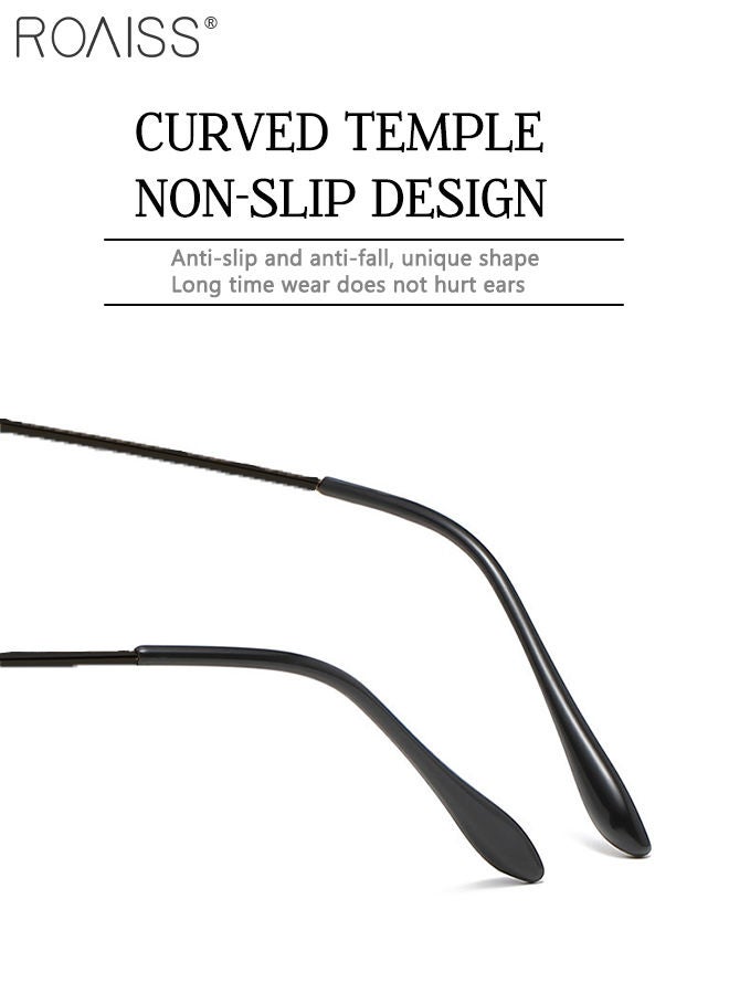 Blue Light Blocking Sunglasses Anti UV and Glare Blue Light Filter Computer Glasses Round Color Changing Eyewear for Men Women Black