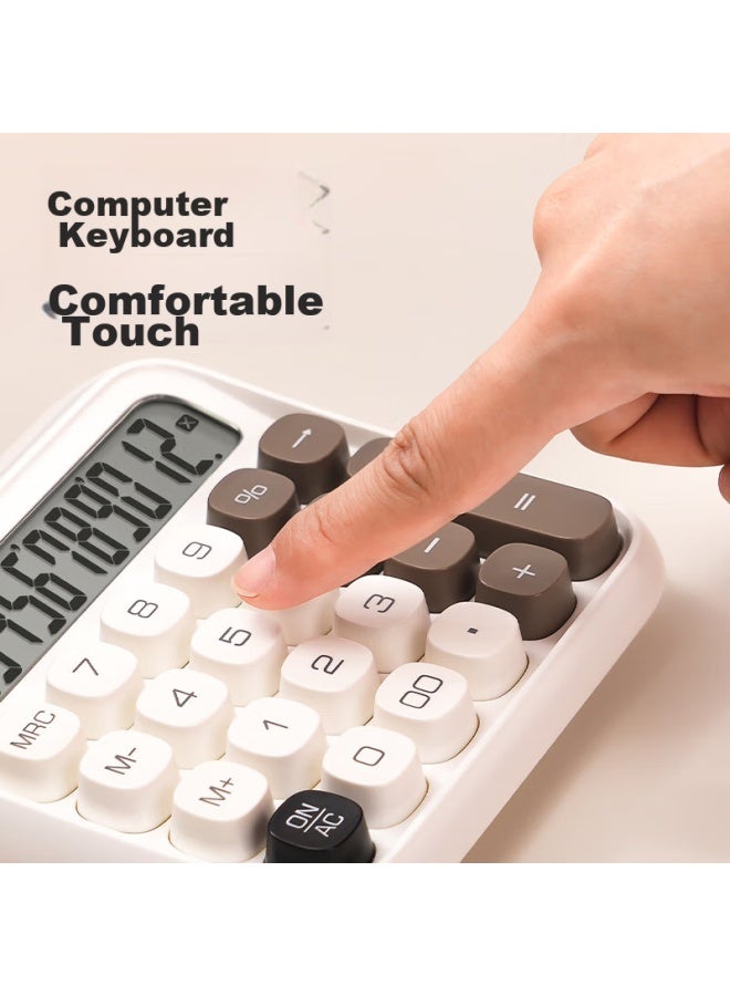 ديلي Deli Round Dot High-key Stylish Calculator, شاشة عرض عريضة مكونة من 12 رقمًا, حاسبة طلابية عالية الجودة للصف الرابع, لوازم مكتبية, لوازم دراسية, أزرق, Te36 - Image 1