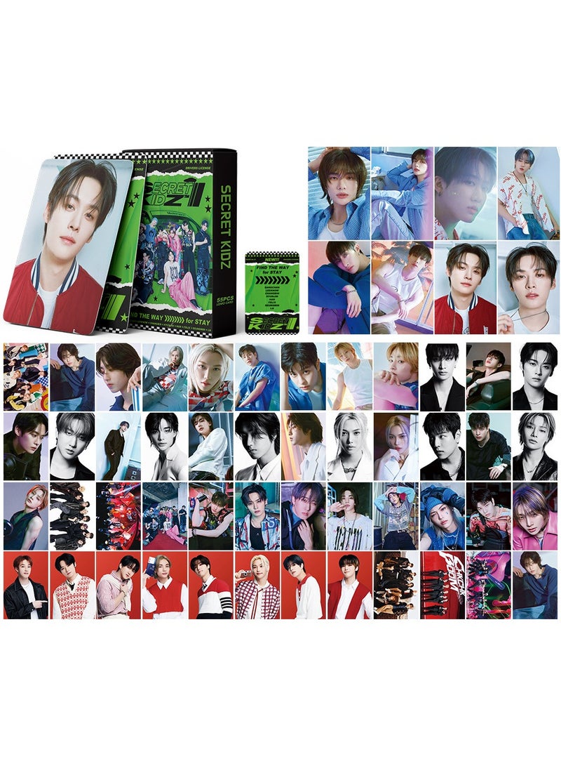 NIBEMINENT 55 Pcs Kpop Stray Kids SECRET KIDZ Lomo Cards Card For Fans Collection Gifts - Image 2