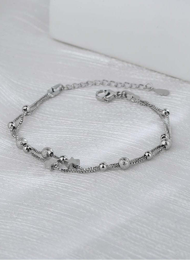 أوزيغالور سوار من الفضة الإسترليني عيار 925 للنساء, سوار سلسلة قلب الحب، أساور نسائية من الفضة الإسترليني - Image 5