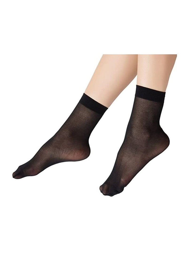 Be-Queen 12 Pairs Women's Ankle High Sheer Socks - One Size - Lightweight Anklet Stockings  - Image 2