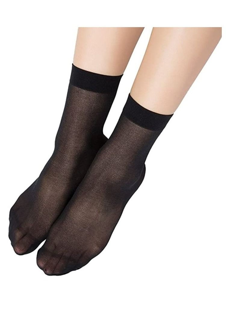 Be-Queen 12 Pairs Women's Ankle High Sheer Socks - One Size - Lightweight Anklet Stockings  - Image 3