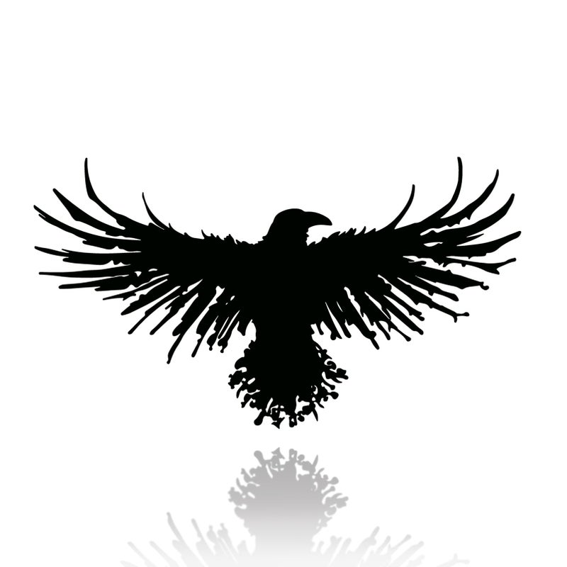 Yuzhuo Metal Viking Raven Wall Art Norse Mythology Crow Wall Decor with Gothic Metal Wall Sculpture Suitable for Living Room Bedroom Indoor Outdoor Garden Home - Image 1