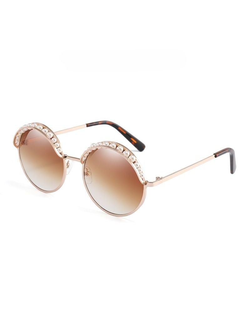 HDCRAFTER New Women's Pearl Inlaid Eyeframe Sunglasses - Image 1