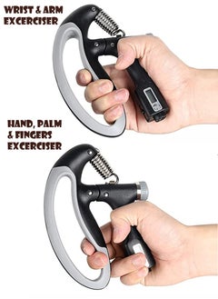 QUTOOB Heavy Duty Hand Grip Strengthener With Adjustable Resistance From 10 to 100KG and Counter, Wrist and Forearm Hand Exerciser, Hand Gripper, Strength Trainer for Muscle Building And Rehabilitation  - Image 4