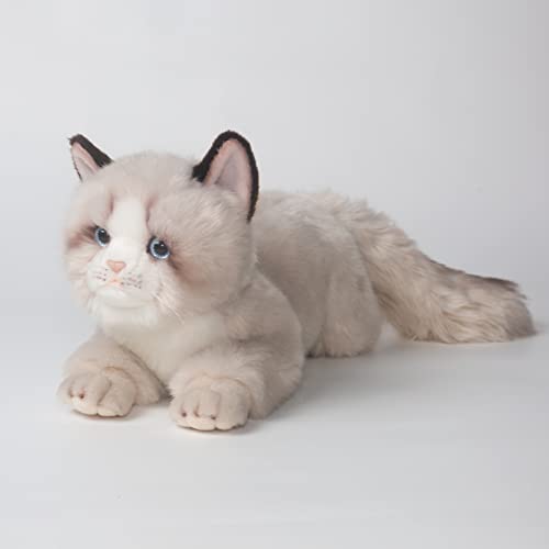 CU-MATE CUMATE 20 Inch Gray Ragdoll Cat Stuffed Animal Toys DollsCute Handmade Plush Toy Ann Baker Cat Birthday Gifts Present for Boys and Girls - Image 1